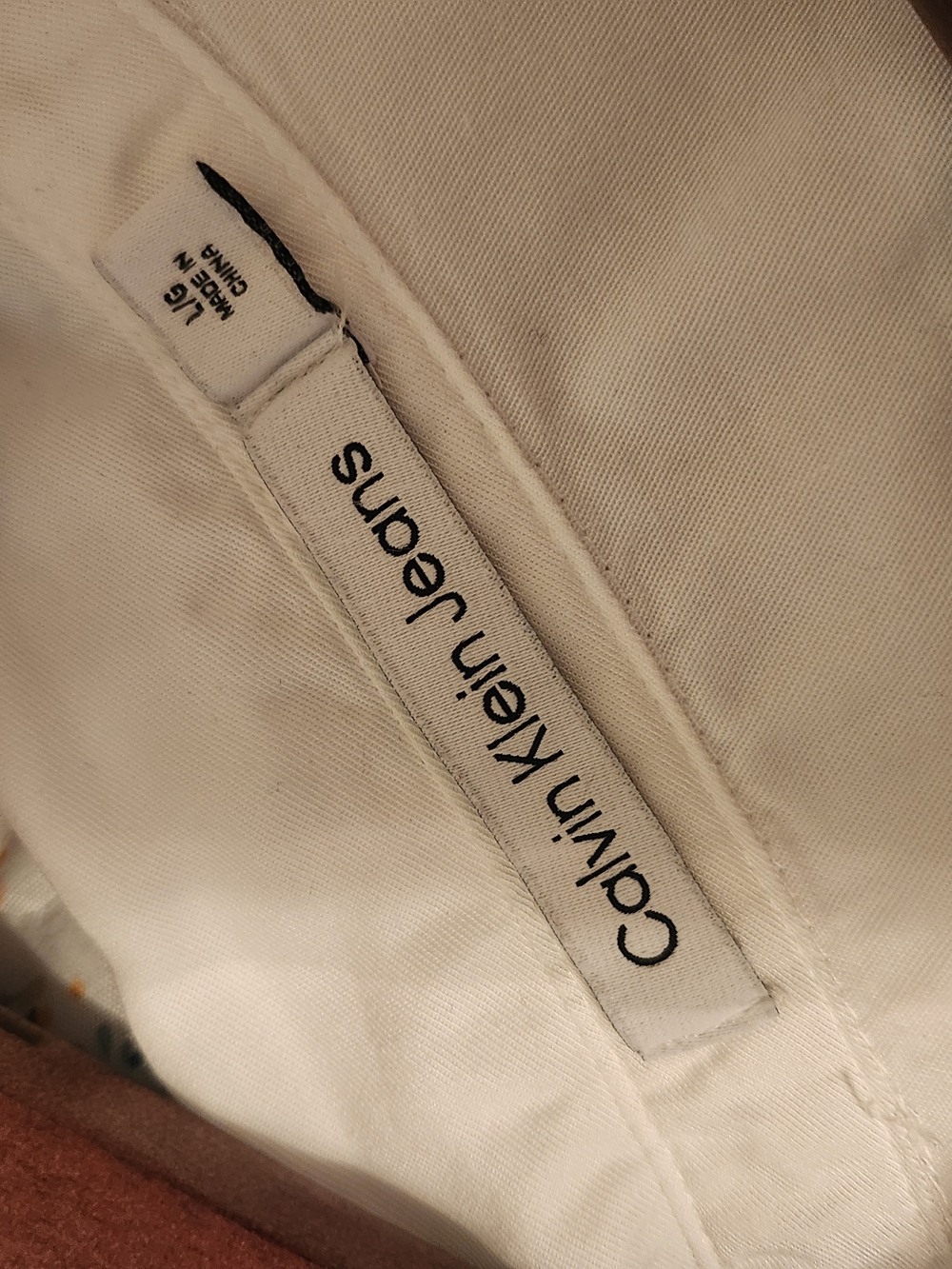 Calvin Klein Jeans White Short Sleeve Vacation Button Up Shirt - Picture 6 of 9